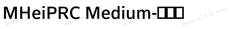 MHeiPRC Medium字体转换